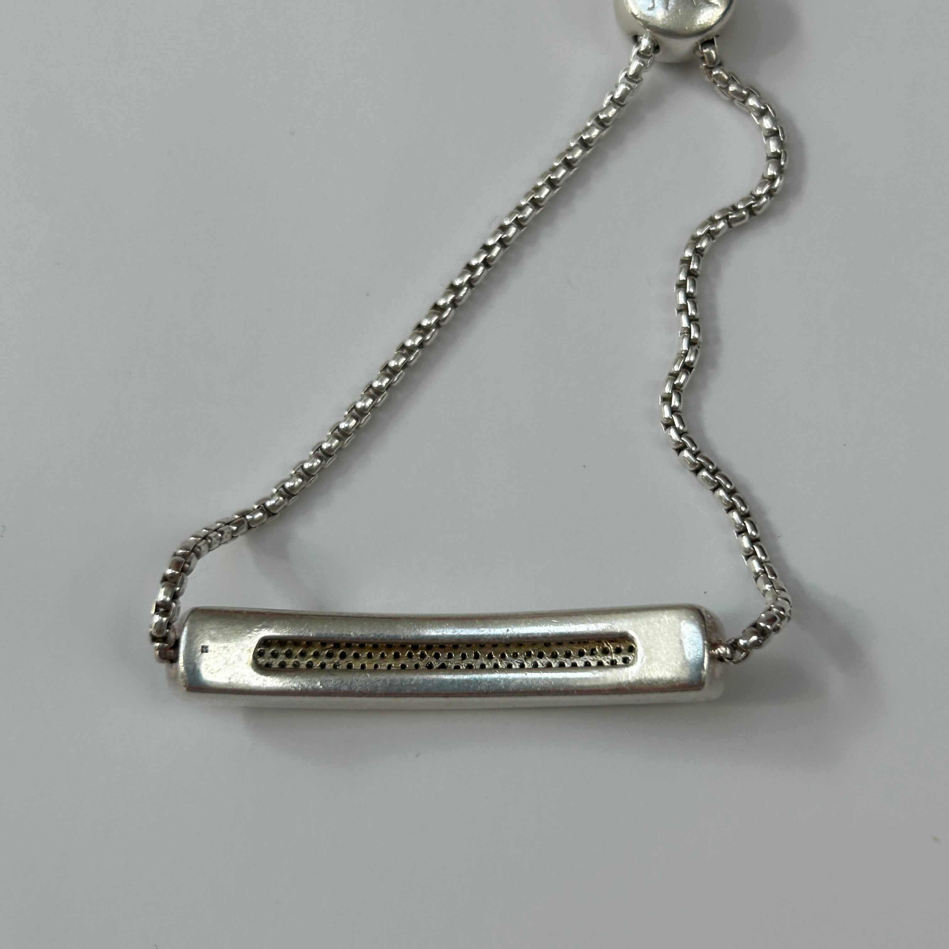 Monica Vinader £950 Silver Baja Diamond Bracelet