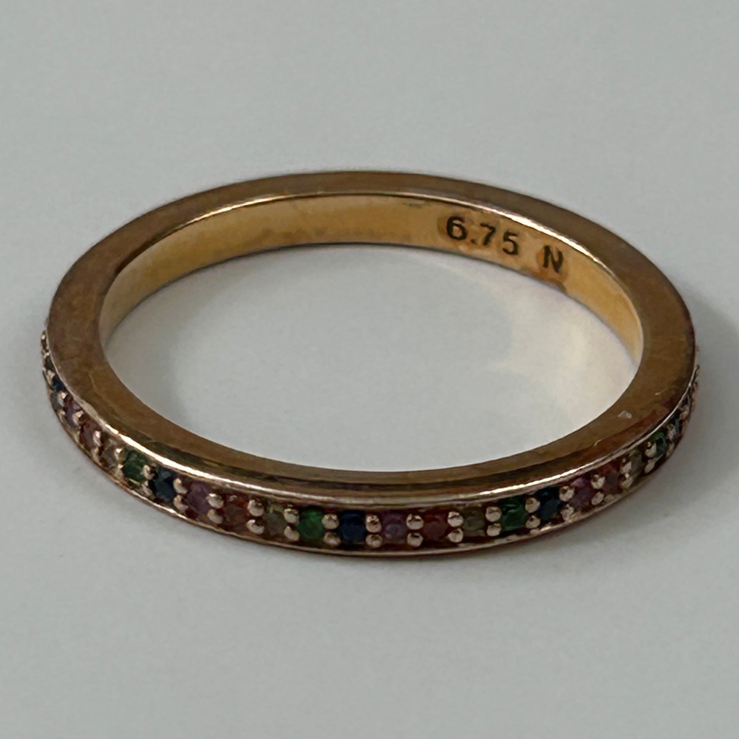 Monica Vinader £200 Gold Skinny Sapphire Eternity Ring
