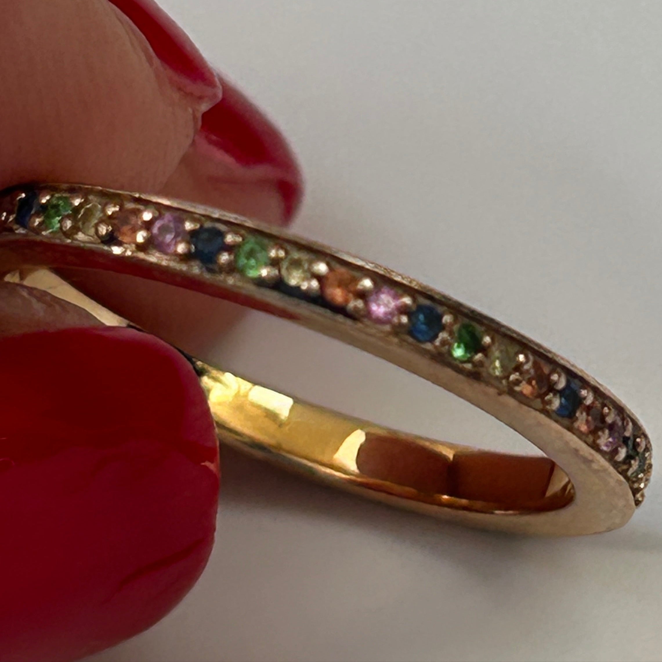 Monica Vinader £200 Gold Skinny Sapphire Eternity Ring