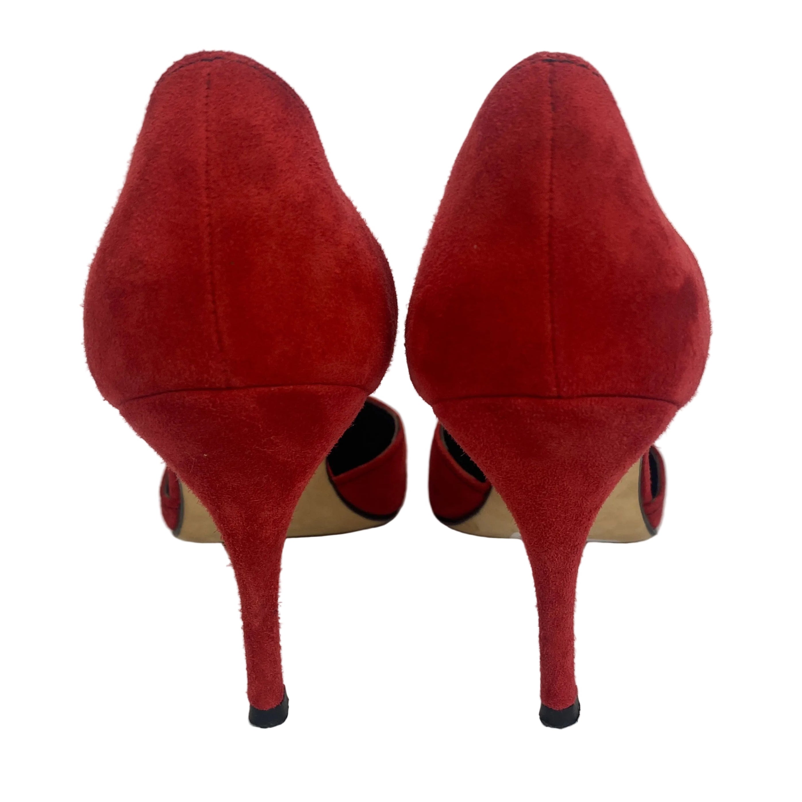 Manolo Blahnik Ruby & Black D'Orsay Heels 39