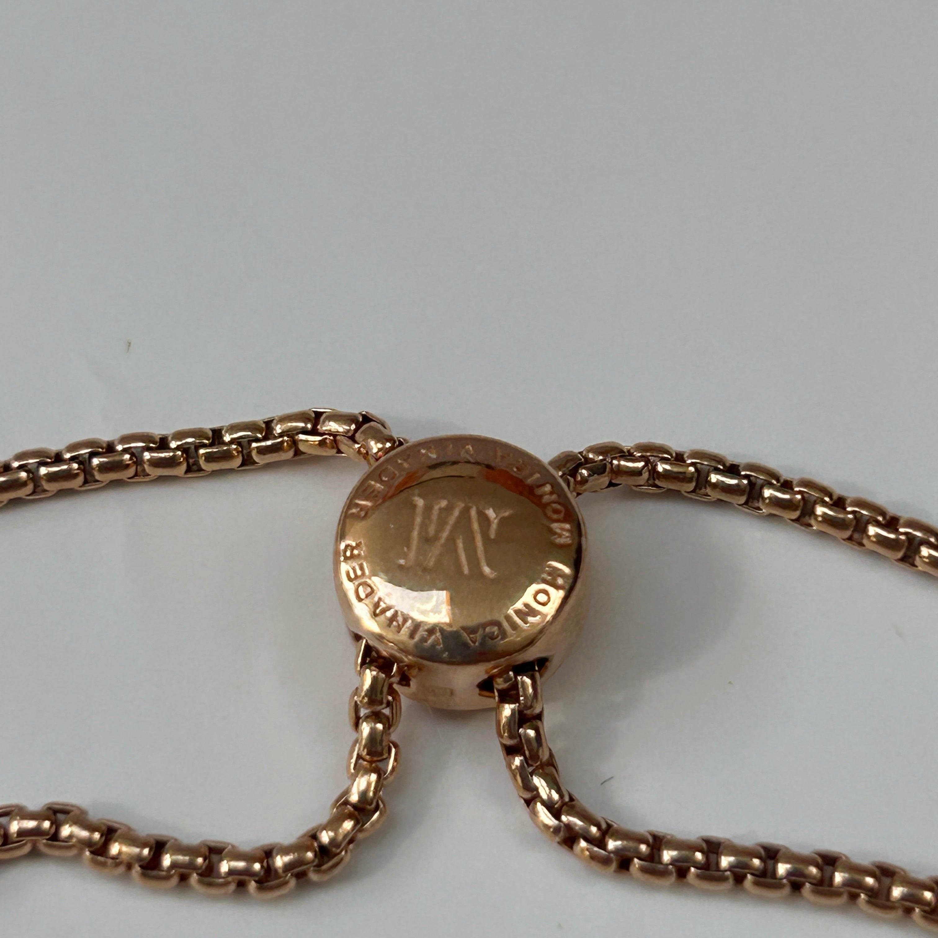 Monica Vinader £2495 Gold Nura Diamond Friendship Bracelet