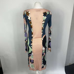 Emilio Pucci Lilac & Peach Print Silk Jersey Shift Dress XS