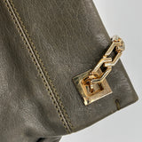 Victoria Beckham Fern Green Leather Chain Handle Bag