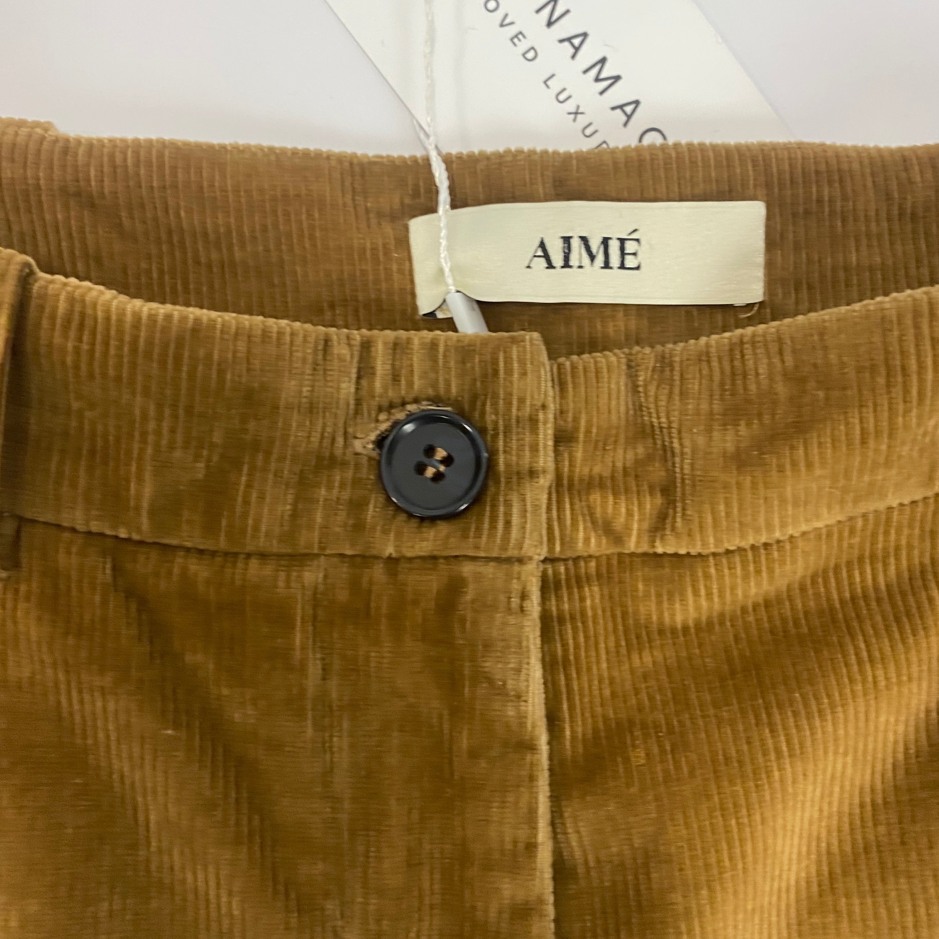 Aime £565 Butterscotch Corduroy Flint Trousers S