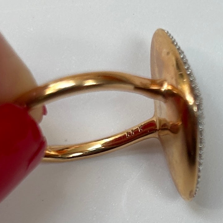 Monica Vinader £995 Gold Vermeil Nura Pave Diamond Ring