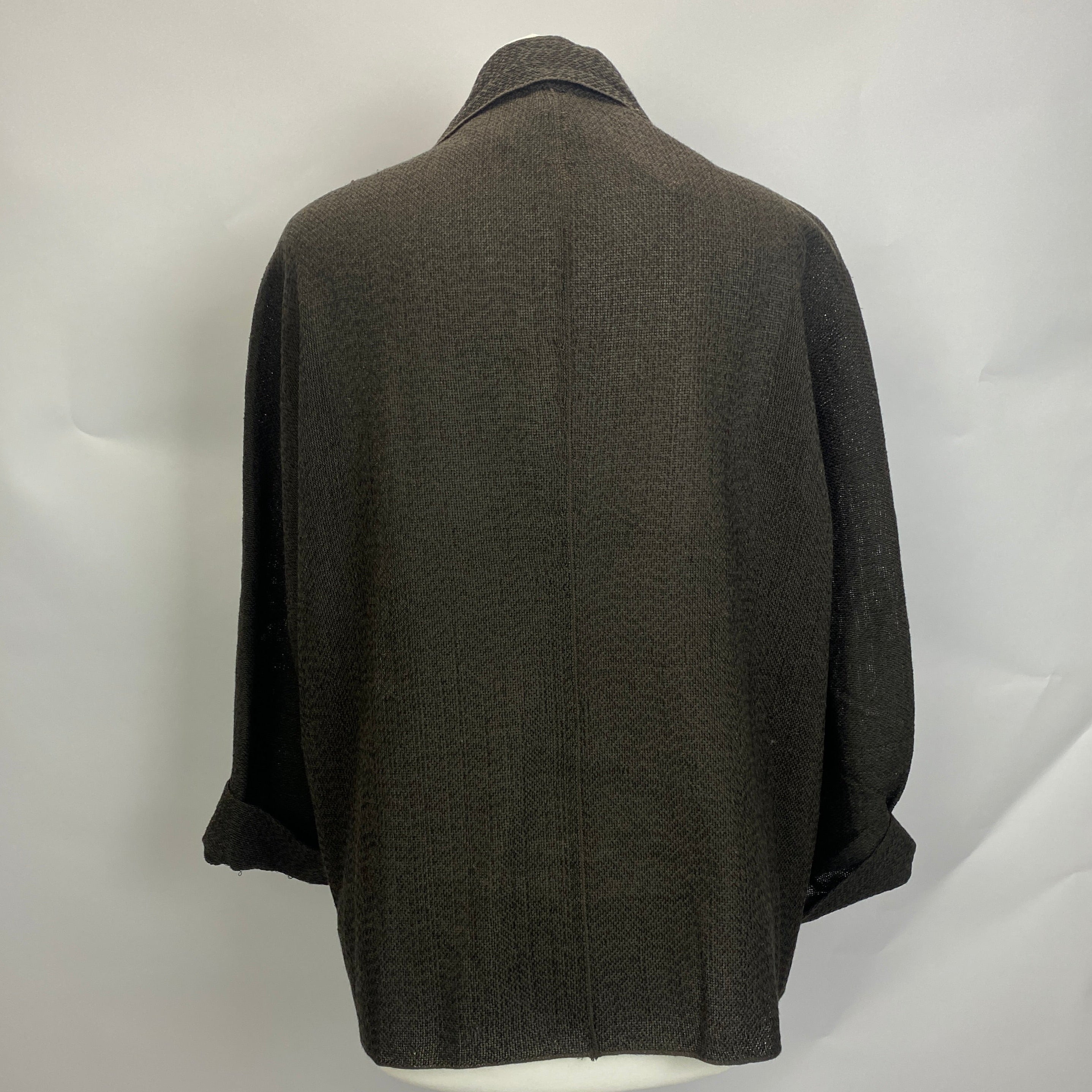 Boboutic £615 Espresso Silk Linen & Cotton Jacket XS/S/M