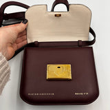 Victoria Beckham Burgundy Small No83 Crossbody Bag