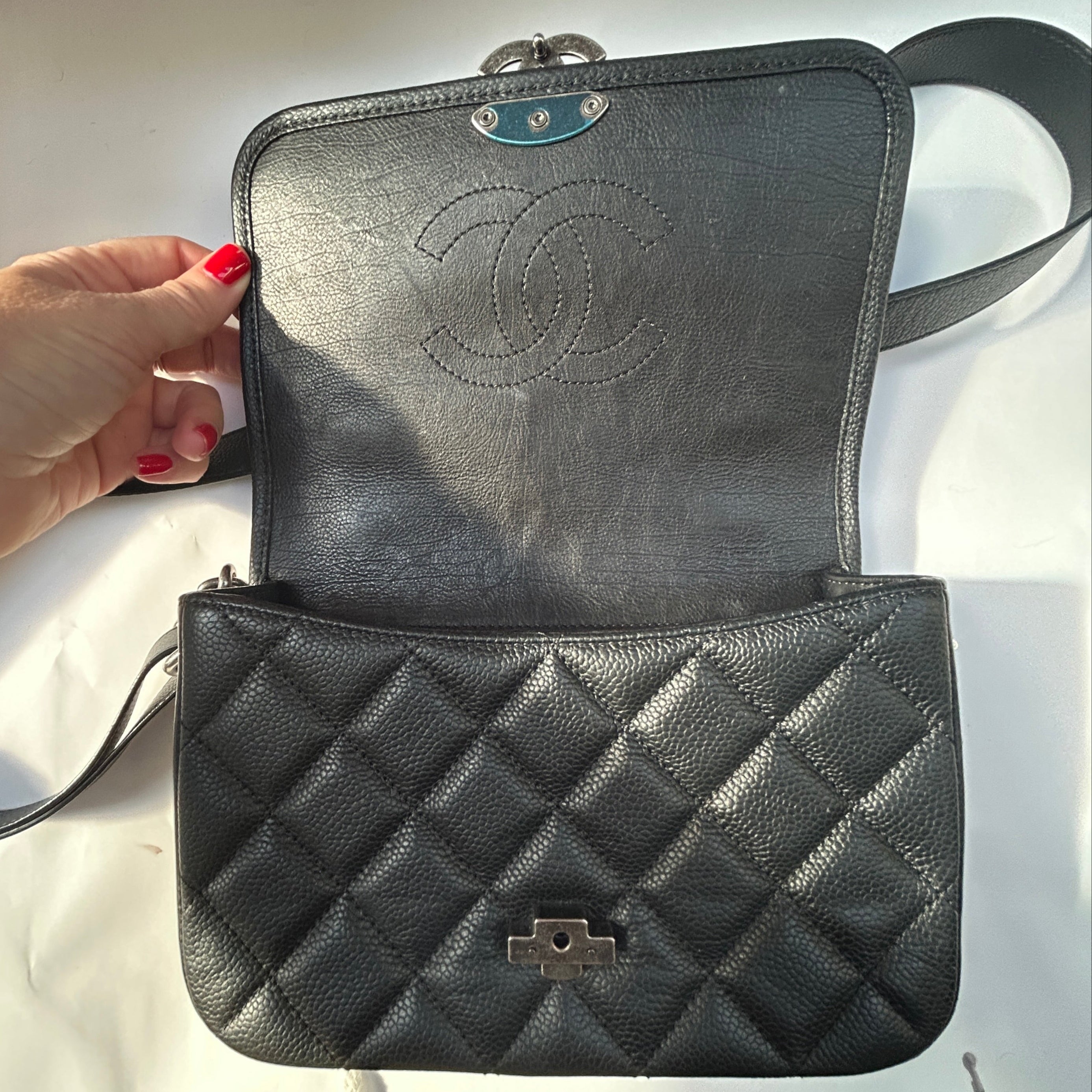 Chanel New Black Quilted Small Daily Carry Messenger Bag