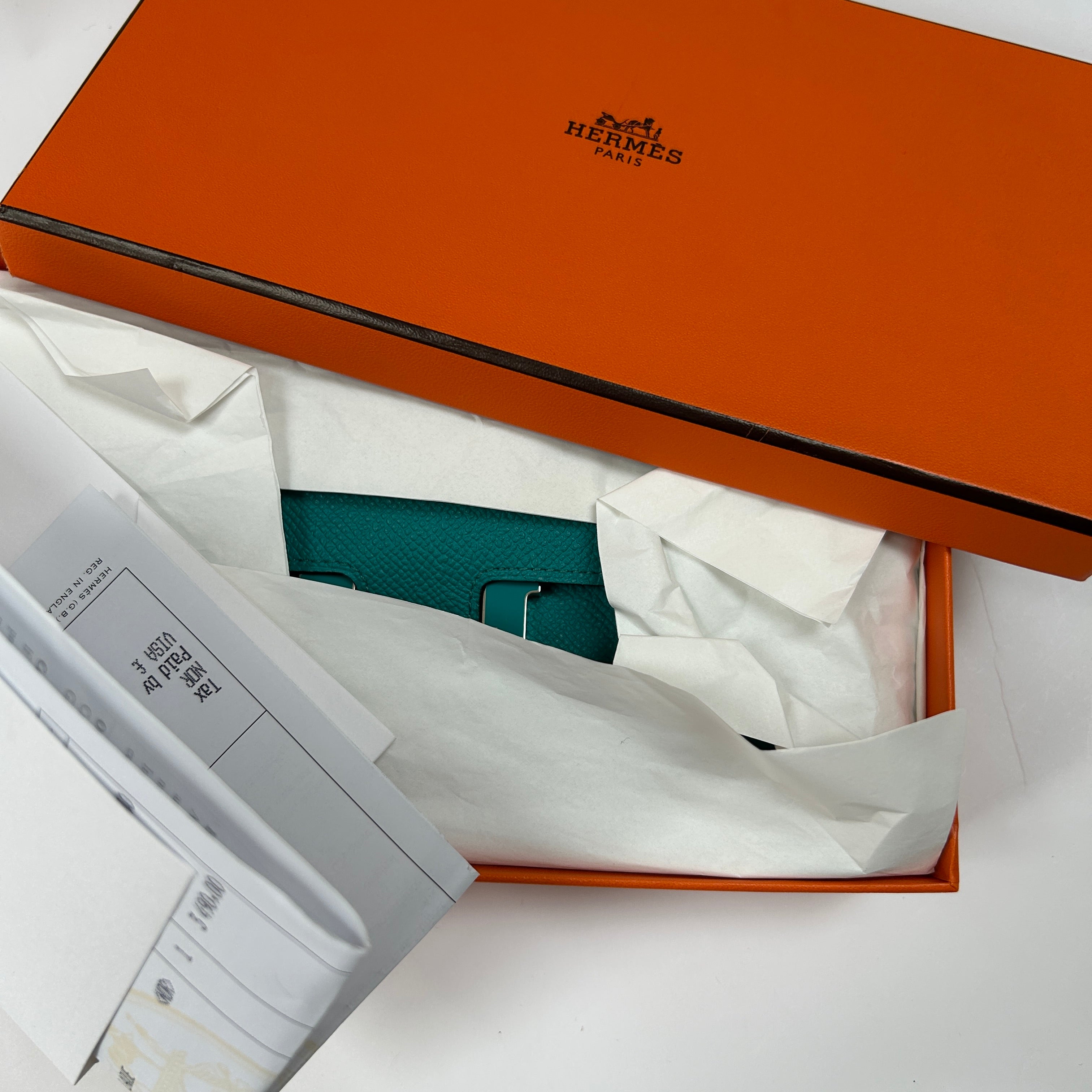 Hermes New Paon Blue Epsom Long Constance Wallet