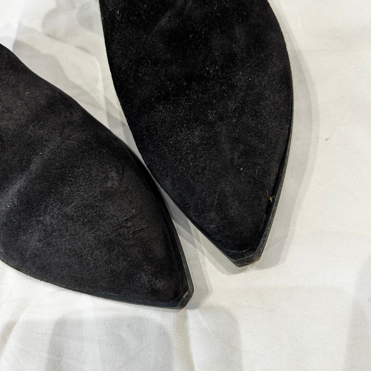 Acne Studios Black Nubuck Suede Ankle Boots 37