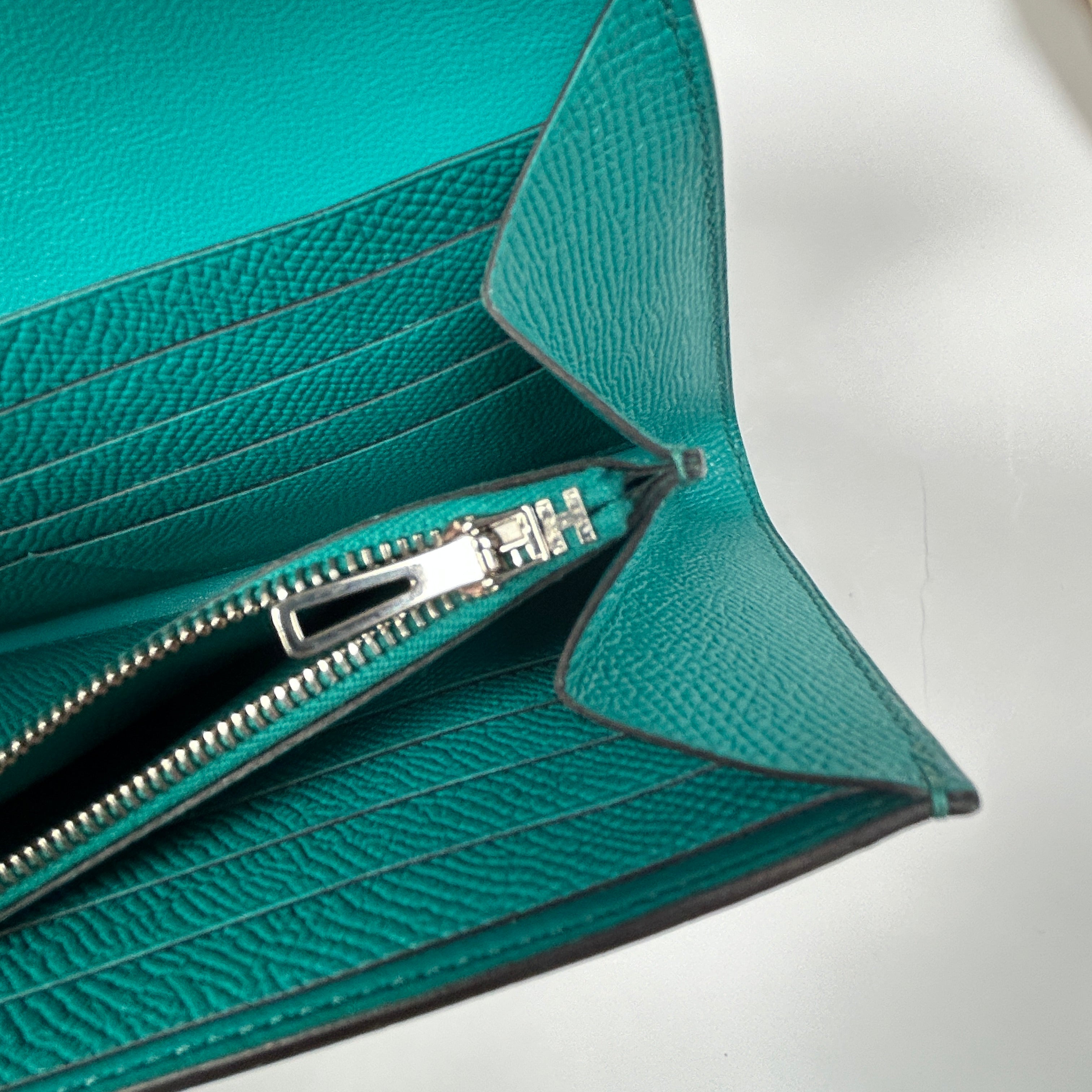 Hermes New Paon Blue Epsom Long Constance Wallet