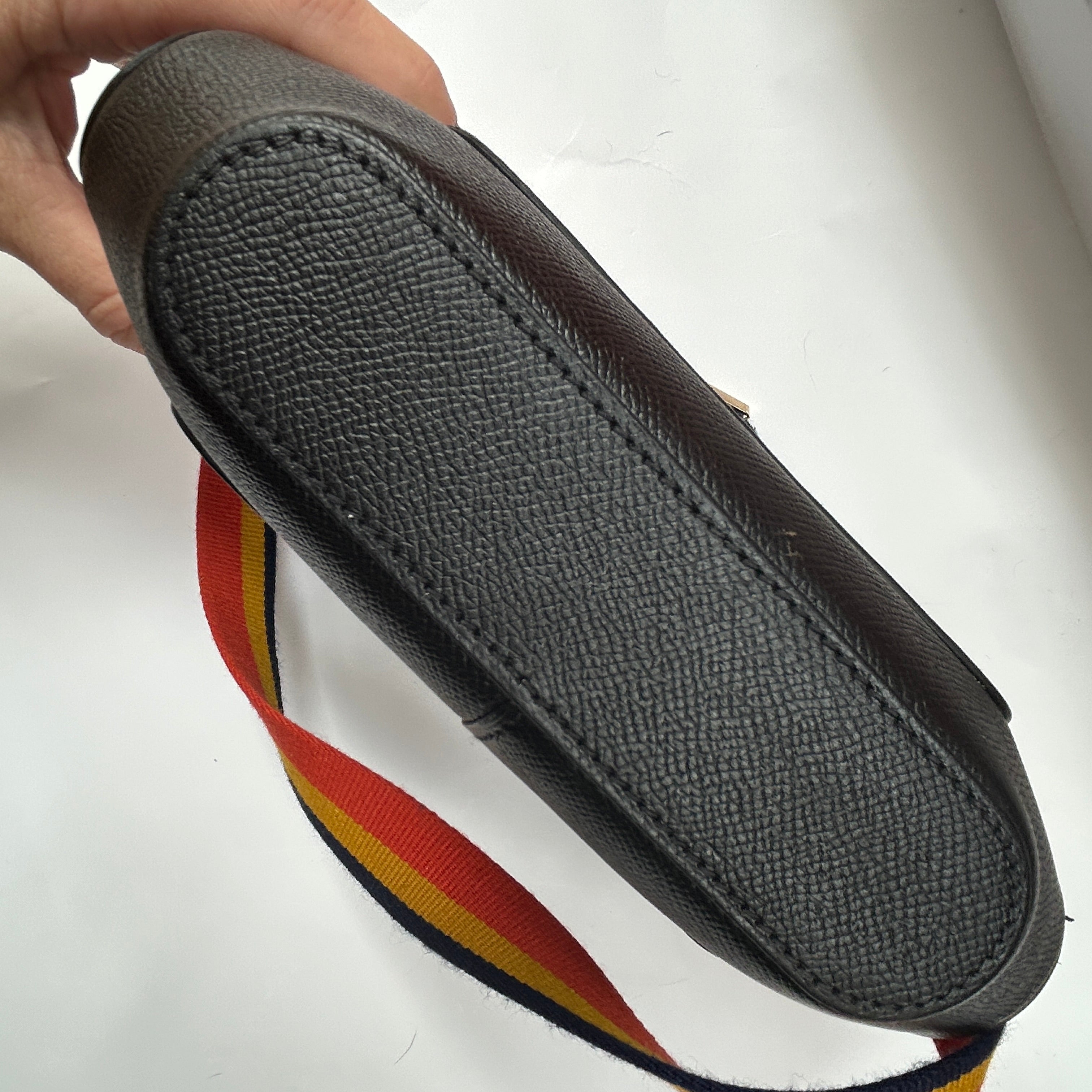 Hermes Black Epsom Octagone Crossbody Bag