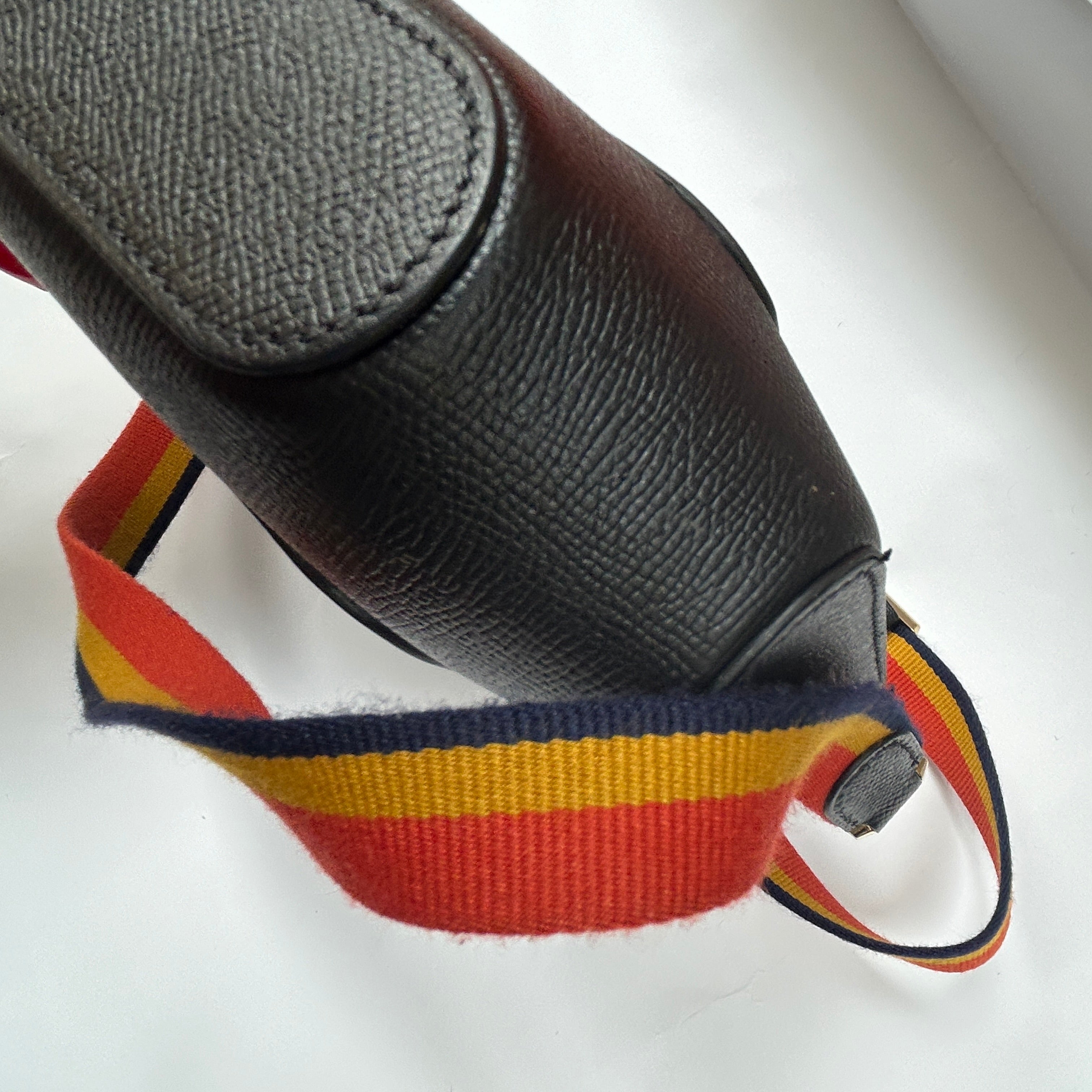 Hermes Black Epsom Octagone Crossbody Bag