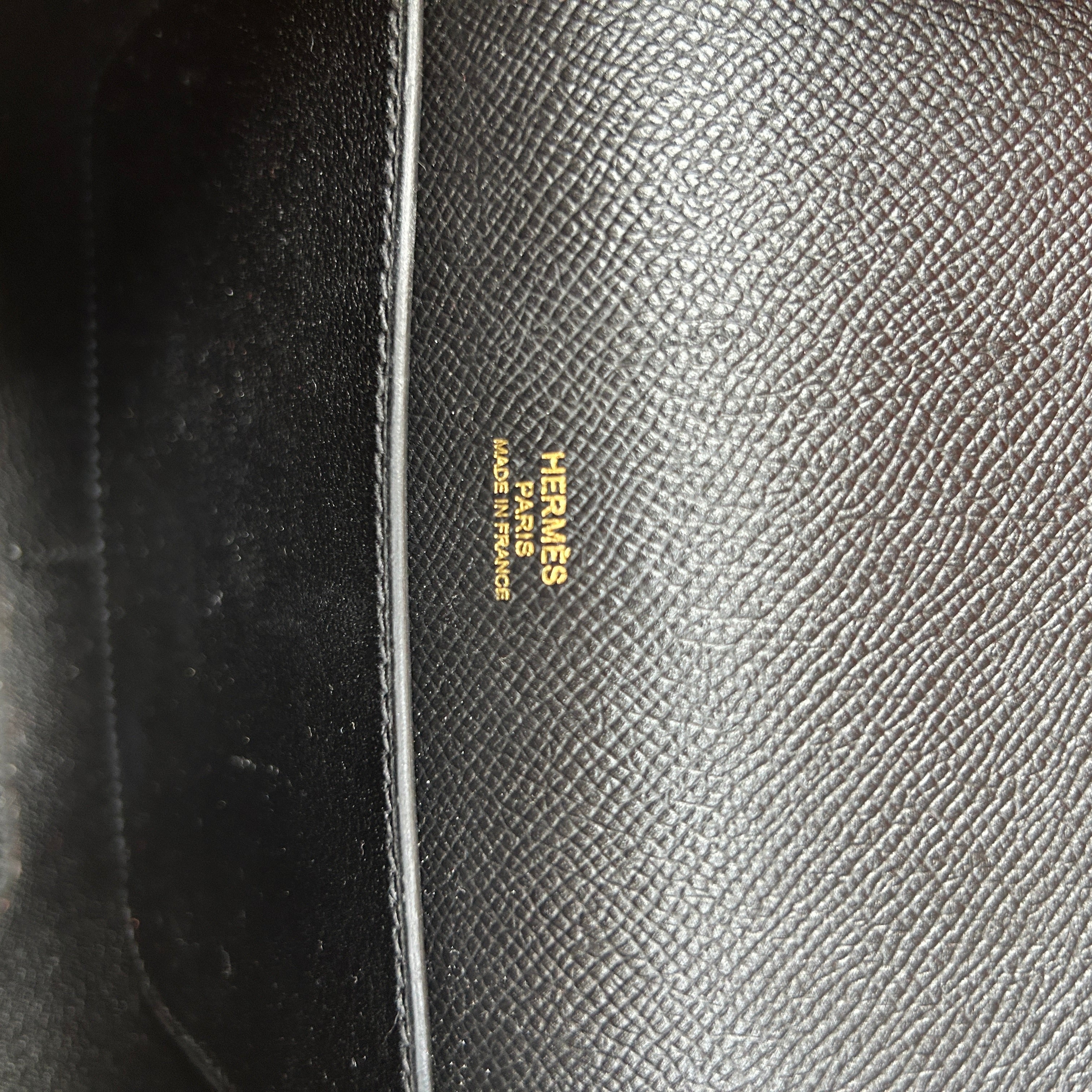 Hermes Black Epsom Octagone Crossbody Bag