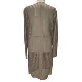 Drome Taupe Laser Cut Leather Coat M