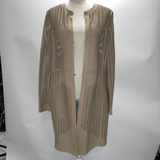 Drome Taupe Laser Cut Leather Coat M