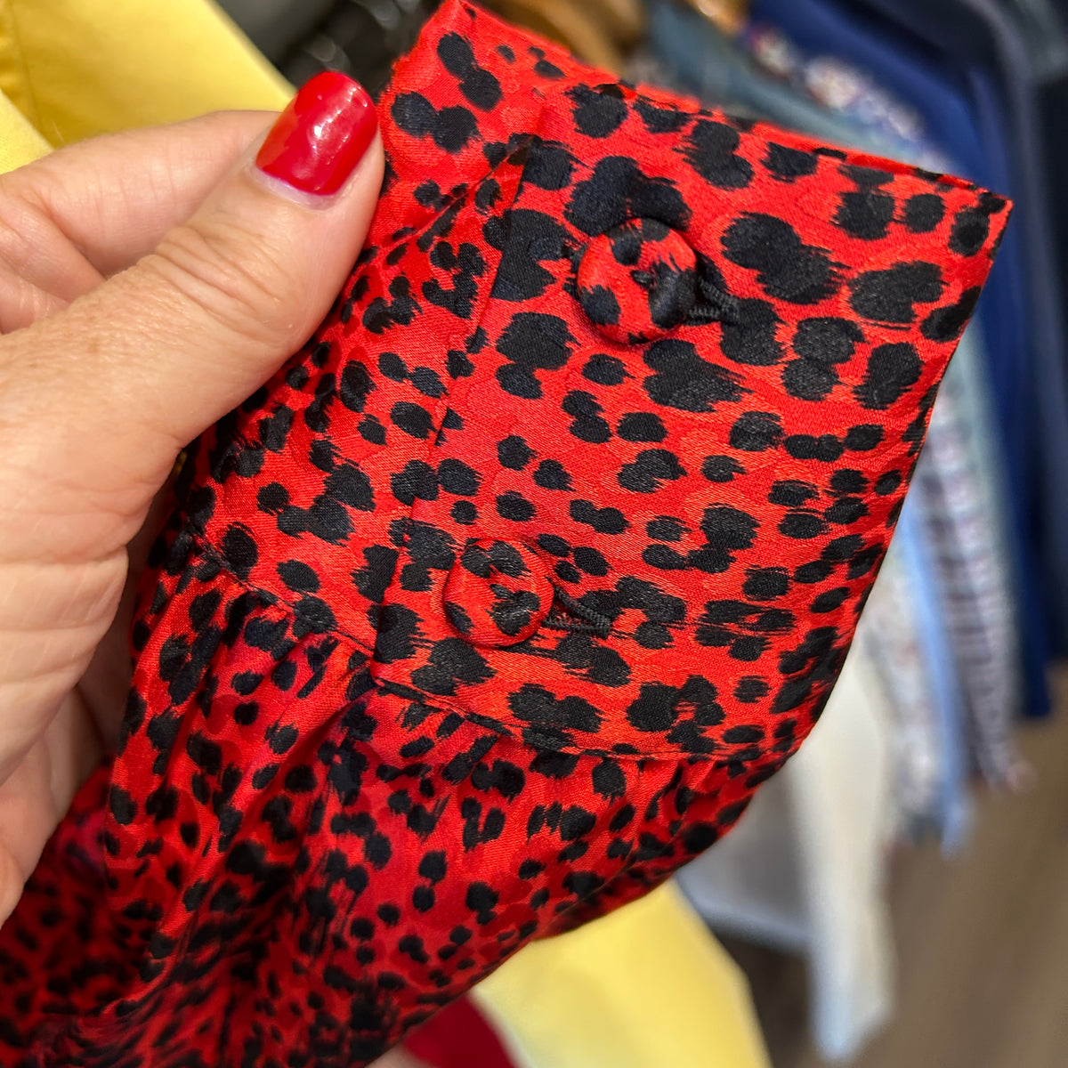 Alessandra Rich £1500 Ruby Cheetah Silk Maxi Dress XS