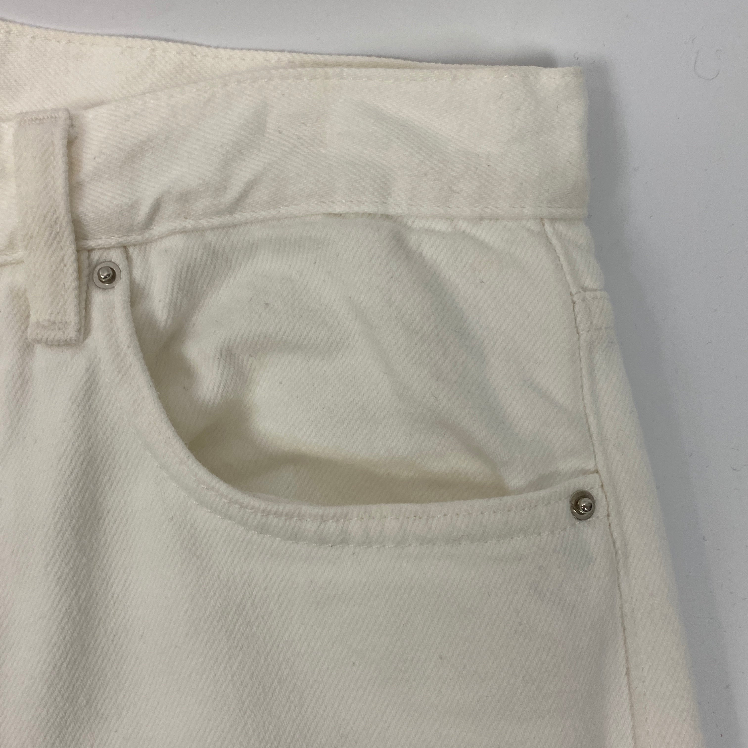 Toteme £250 Ivory Twisted Seam Crop Jeans 25