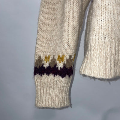 Gant £265 Vanilla Alpaca & Wool Fairisle Sweater L