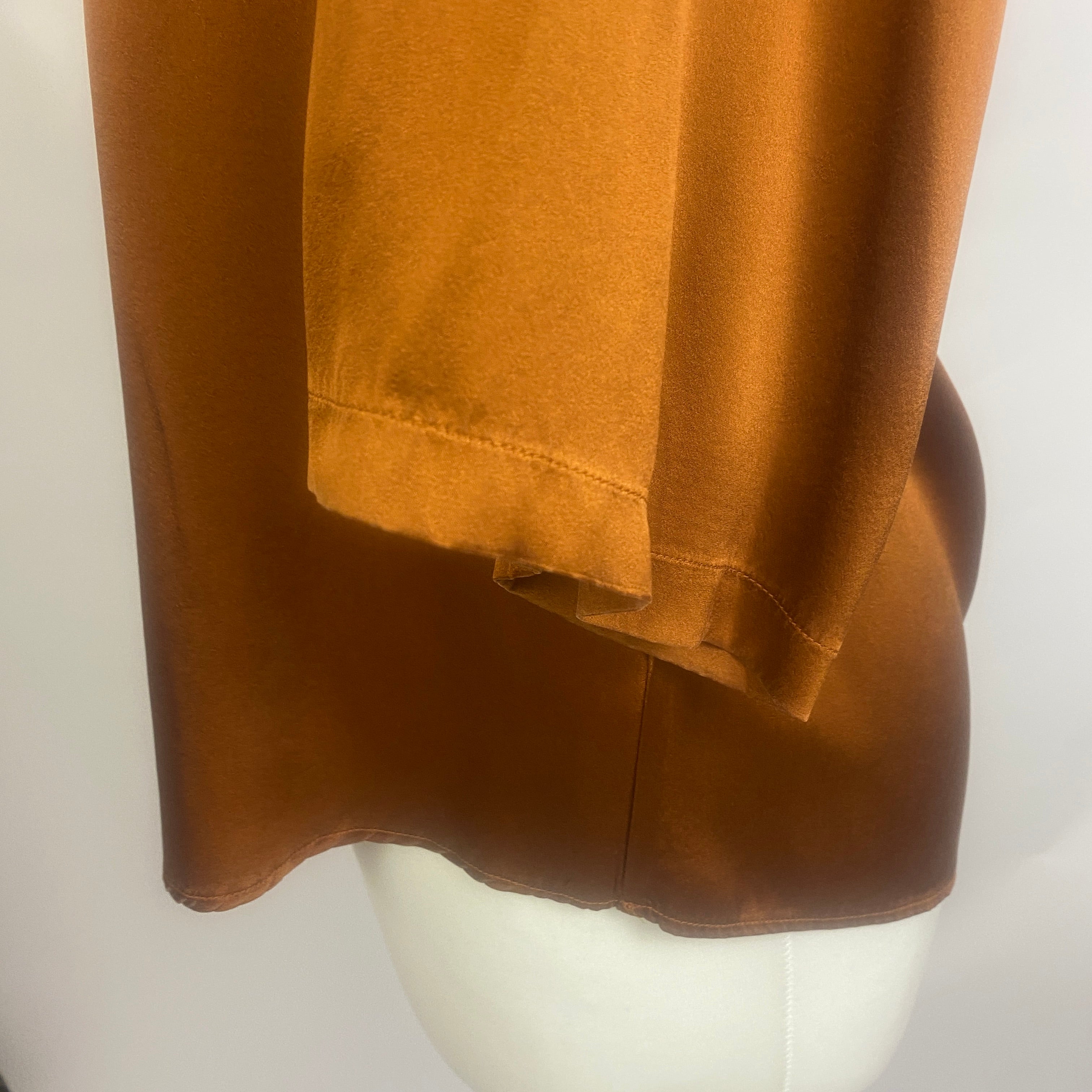 Forte Forte £400 Copper Stretch Silk Tee Top S