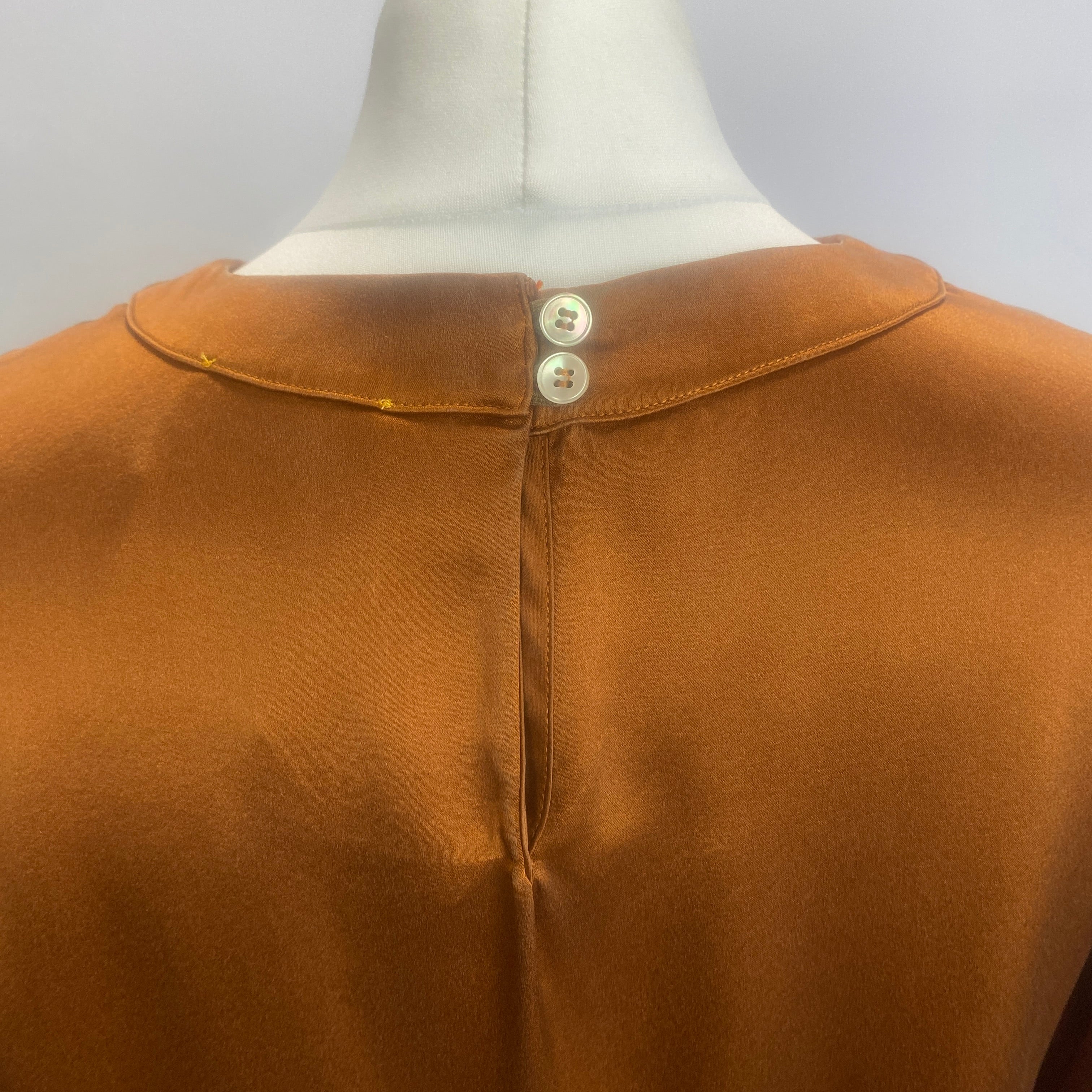 Forte Forte £400 Copper Stretch Silk Tee Top S