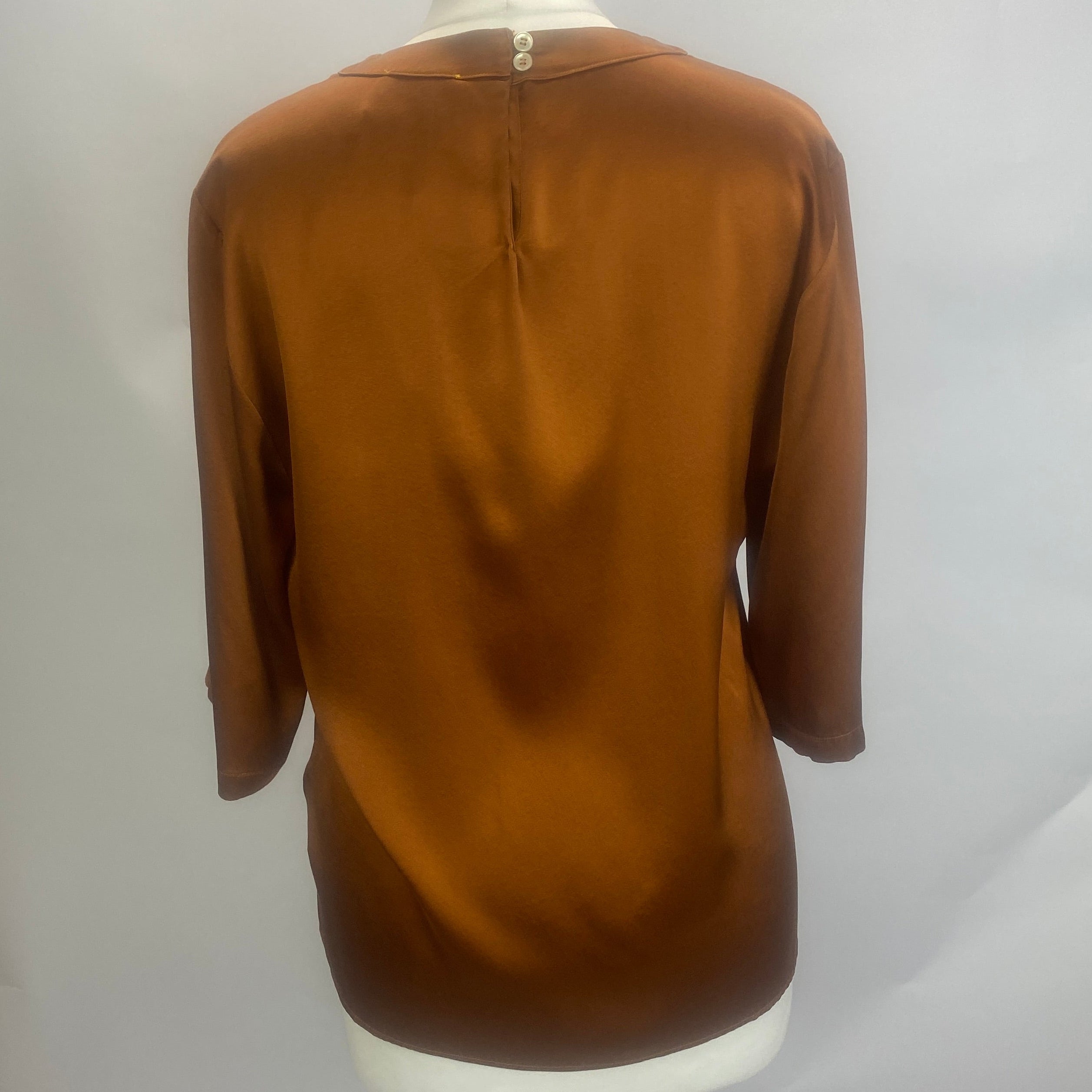 Forte Forte £400 Copper Stretch Silk Tee Top S