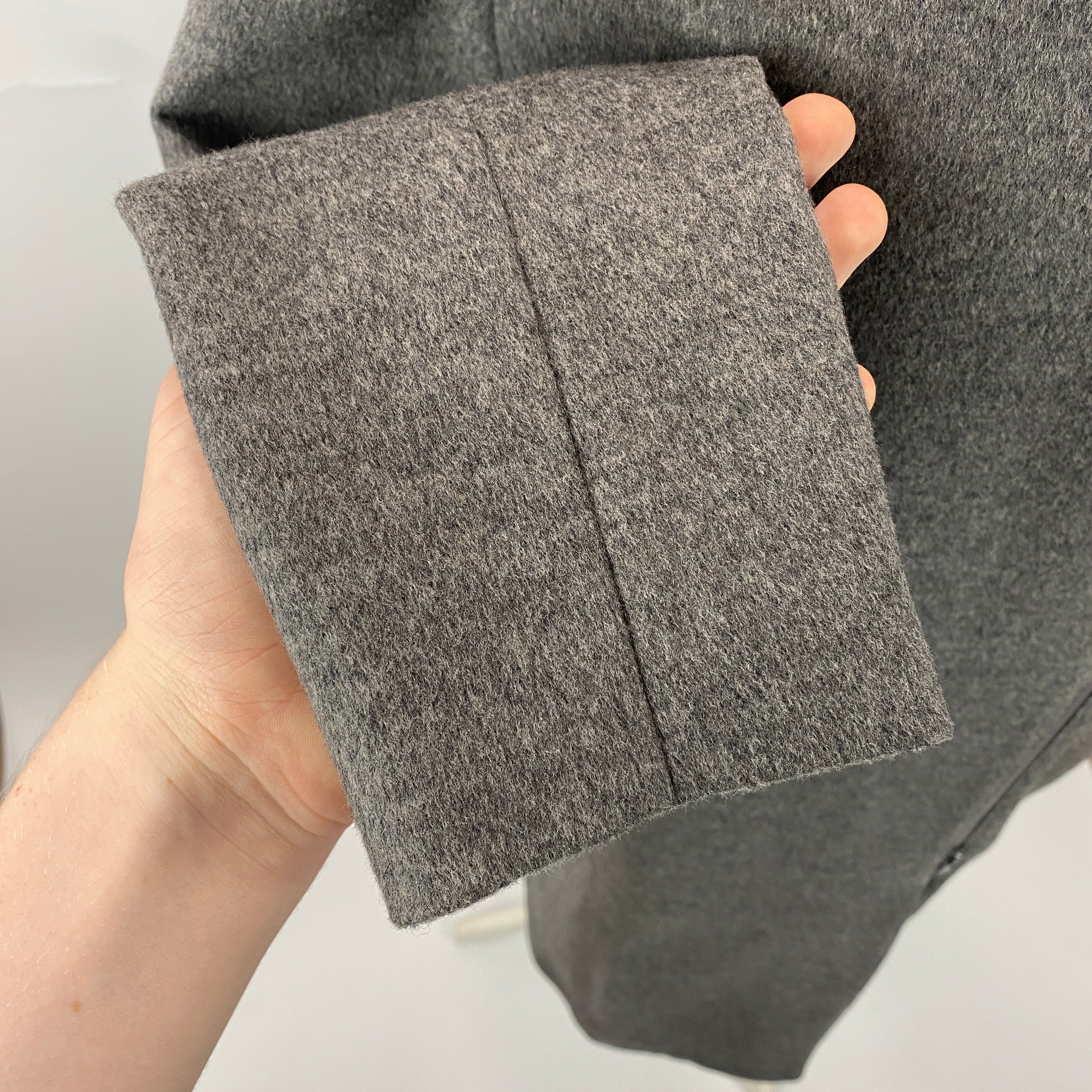 Brunello Cucinelli £3400 Grey Wool & Cashmere Coat S