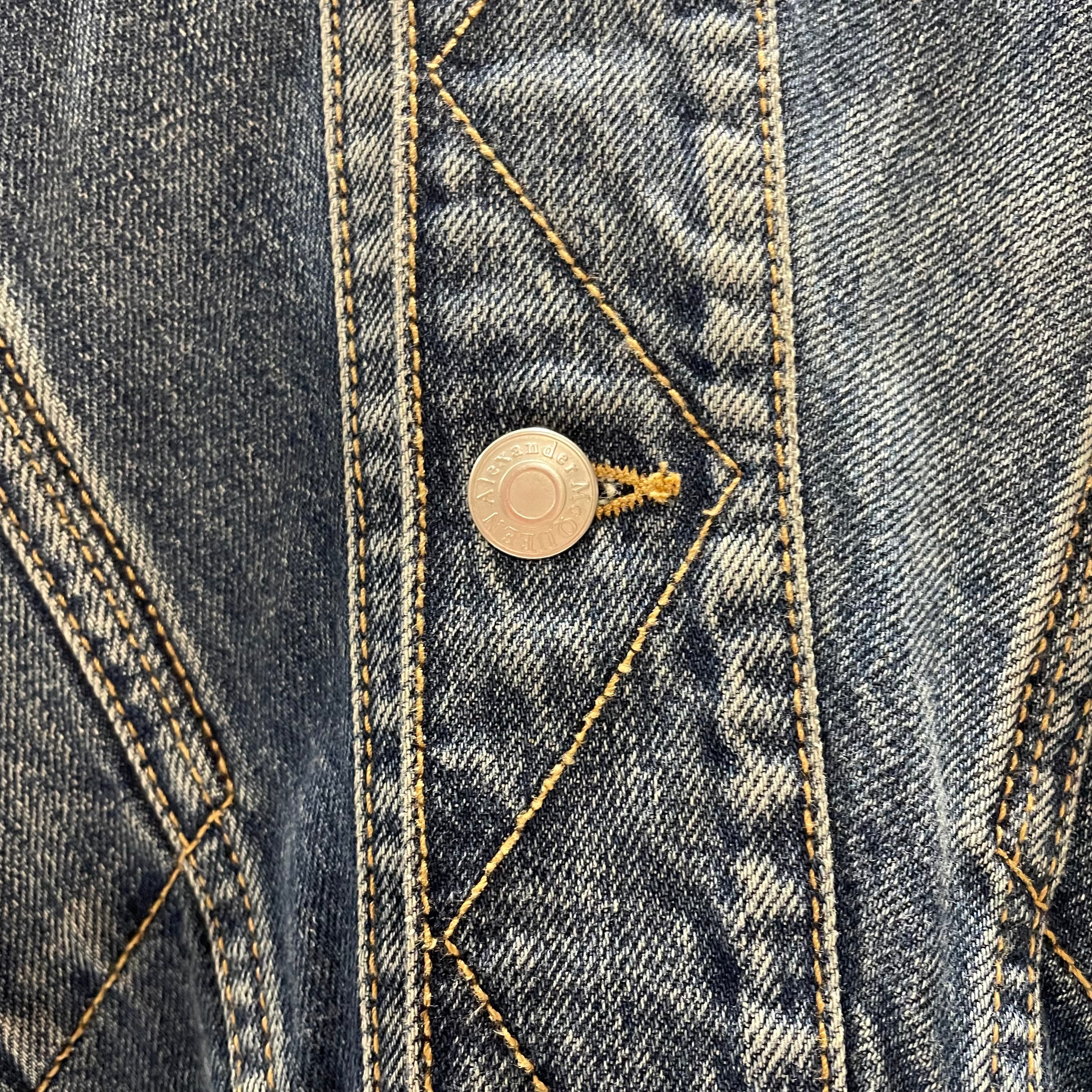 Alexander McQueen New £1250 Twisted Denim Jacket L/XL/XXL