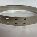 Safiyaa £225 Ilaria Silver Hard Shell Belt