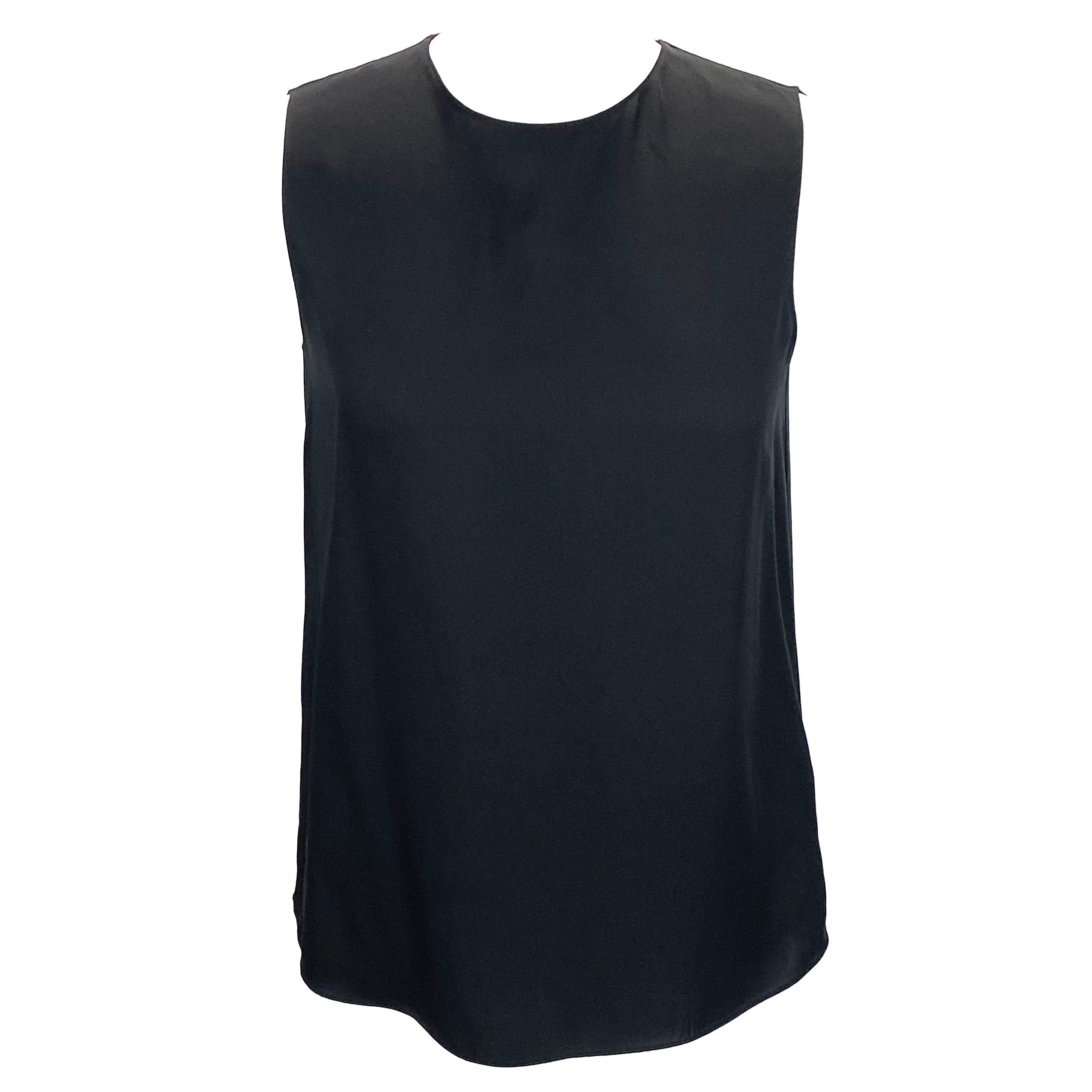 Theory New Black Silk Sleeveless Top XS
