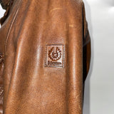 Belstaff £995 Vintaged Tan Leather Trailmaster Jacket S/M