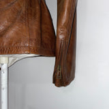 Belstaff £995 Vintaged Tan Leather Trailmaster Jacket S/M