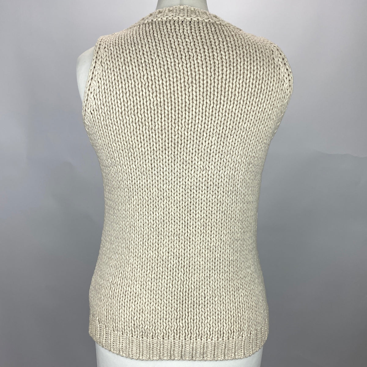 Brunello Cucinelli £1000 Vanilla Chunky Cotton Tank Top M
