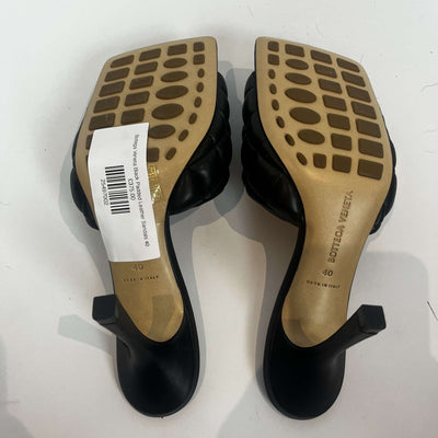 Bottega Veneta £790 Black Padded Leather Sandals 40