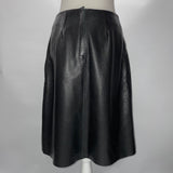 Margaret Howell Black Thick Leather Midi Skirt S