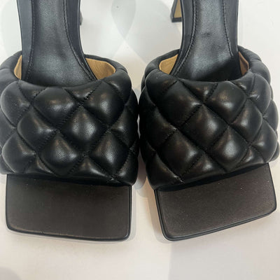 Bottega Veneta £790 Black Padded Leather Sandals 40