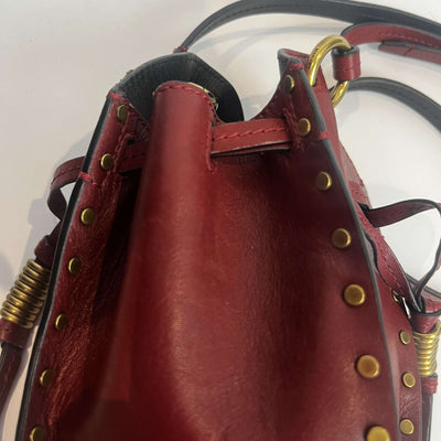 Isabel Marant Burgundy Studded Small Pouch Bag