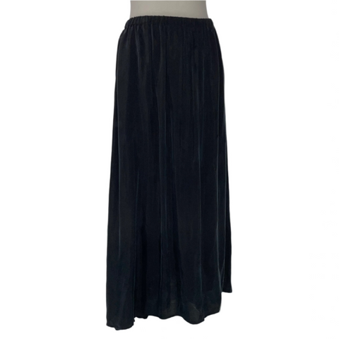 American Vintage Brand New Black Washed Silk Maxi Skirt L