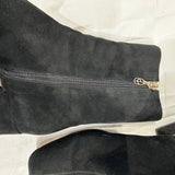 Porte & Paire £320 Black Suede Square Toe Ankle Boots 39