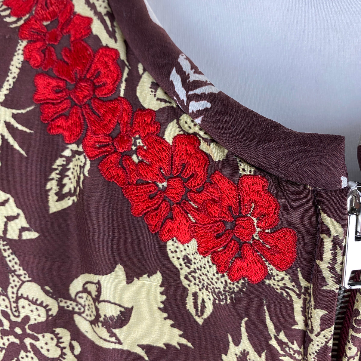 Isabel Marant Chocolate Printed Silk Malky Bomber Jacket S