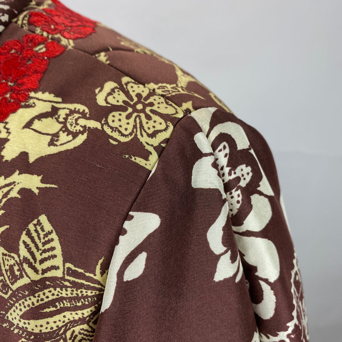 Isabel Marant Chocolate Printed Silk Malky Bomber Jacket S