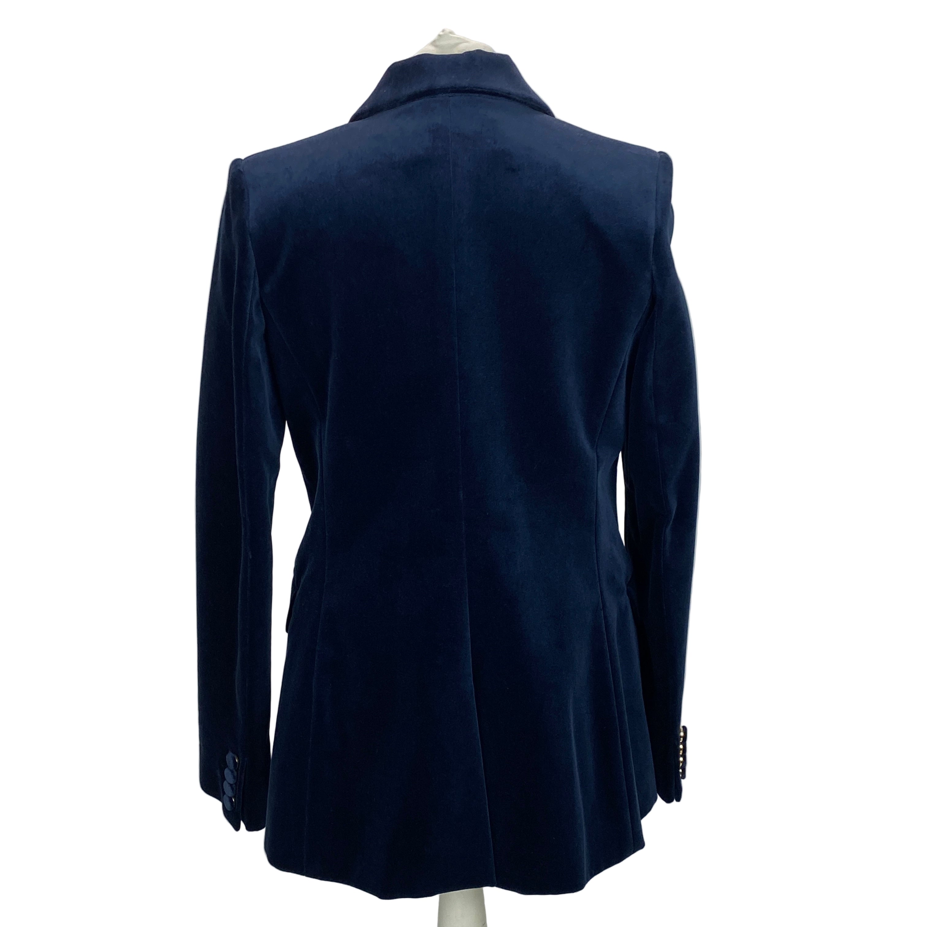 Zimmermann New £1300 Navy Velvet Glassy Blazer M