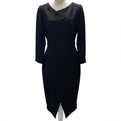 Cefinn Brand New Black Asymmetric Button Pencil Dress M