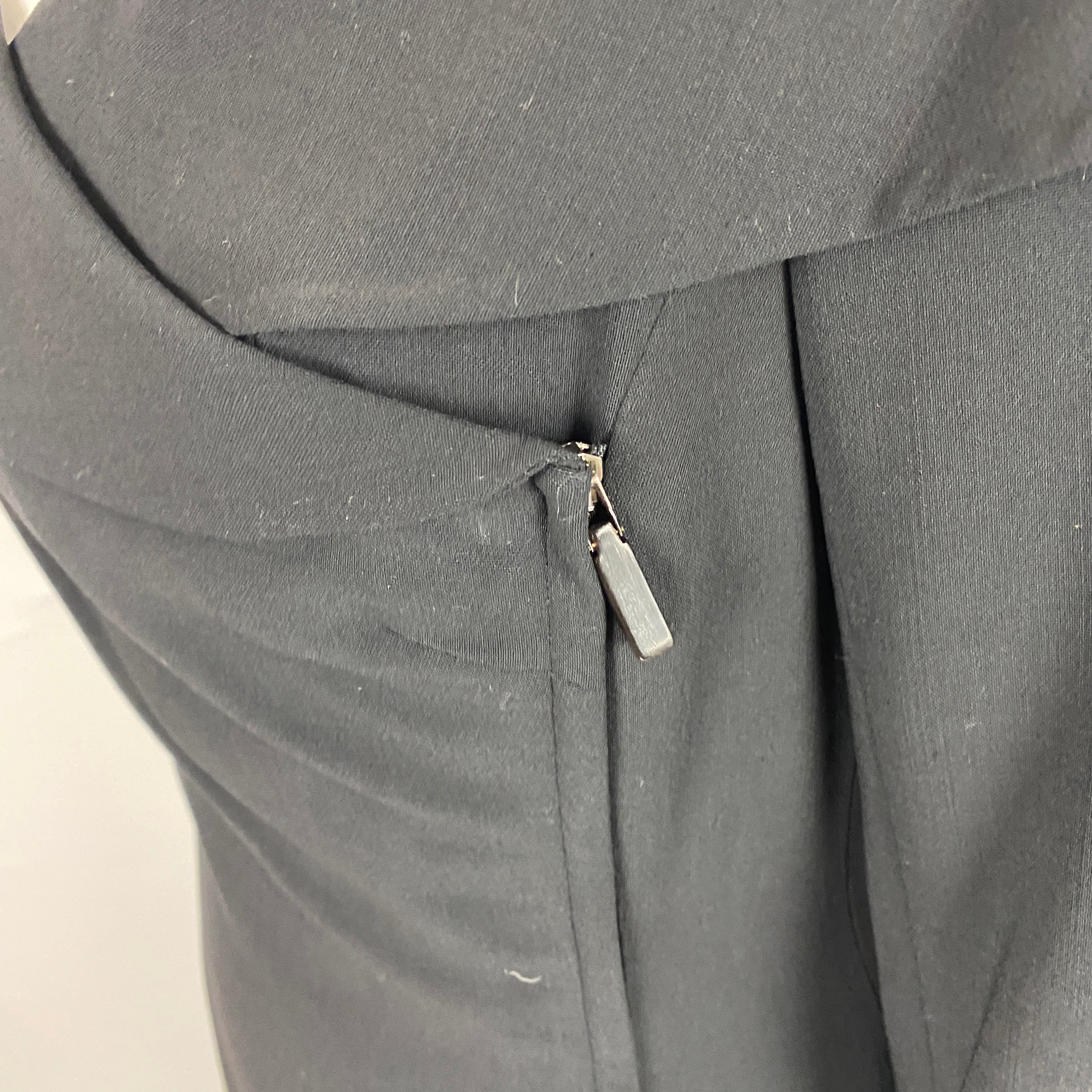 Ralph Lauren £2000 Black Wool & Silk Tuxedo Dress S