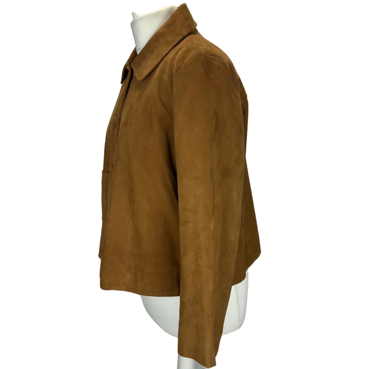 Ba&Sh New £420 Tan Suede Crop Milas Jacket S-M
