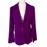 Me&Em £375 Cerise Soft Velvet Blazer XXS