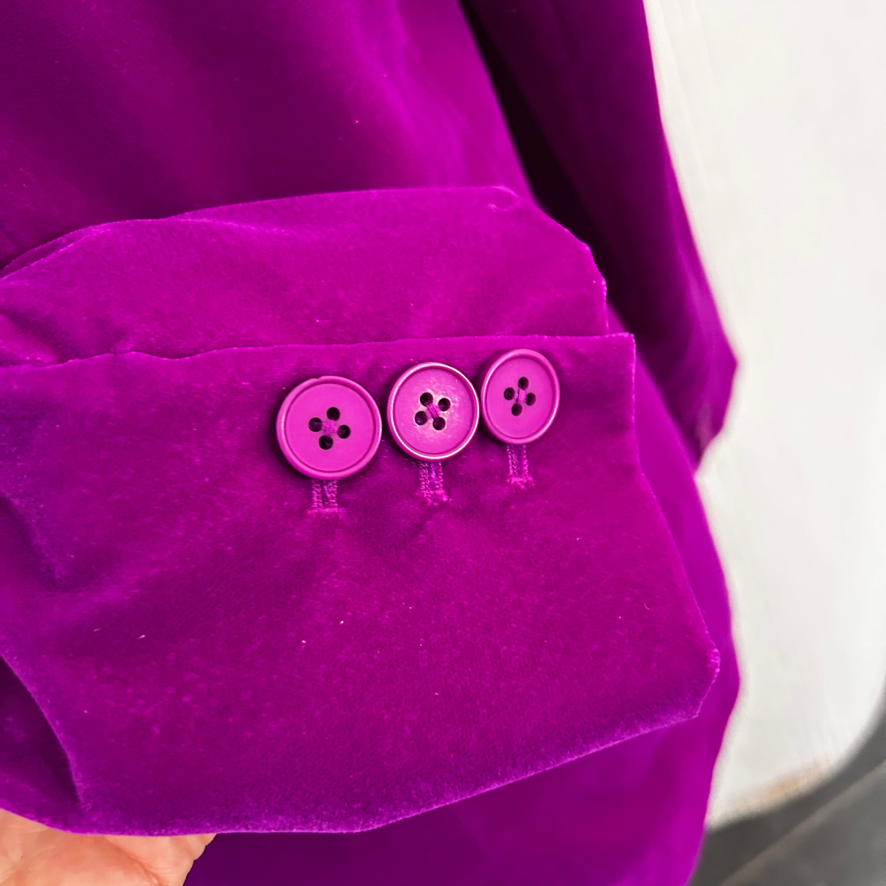 Me&Em £375 Cerise Soft Velvet Blazer XXS