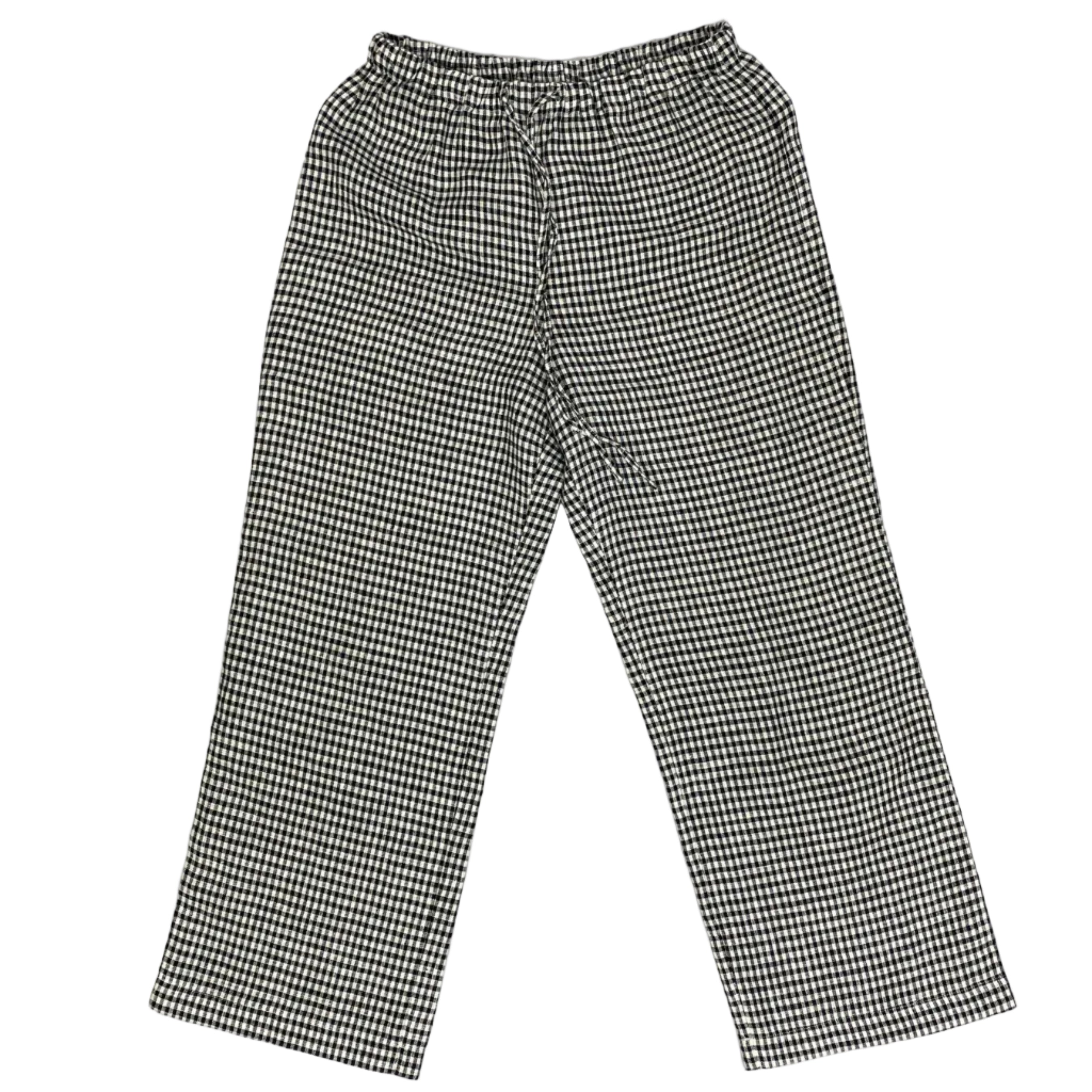 Reformation £229 Black Gingham Linen Olina Trousers XS