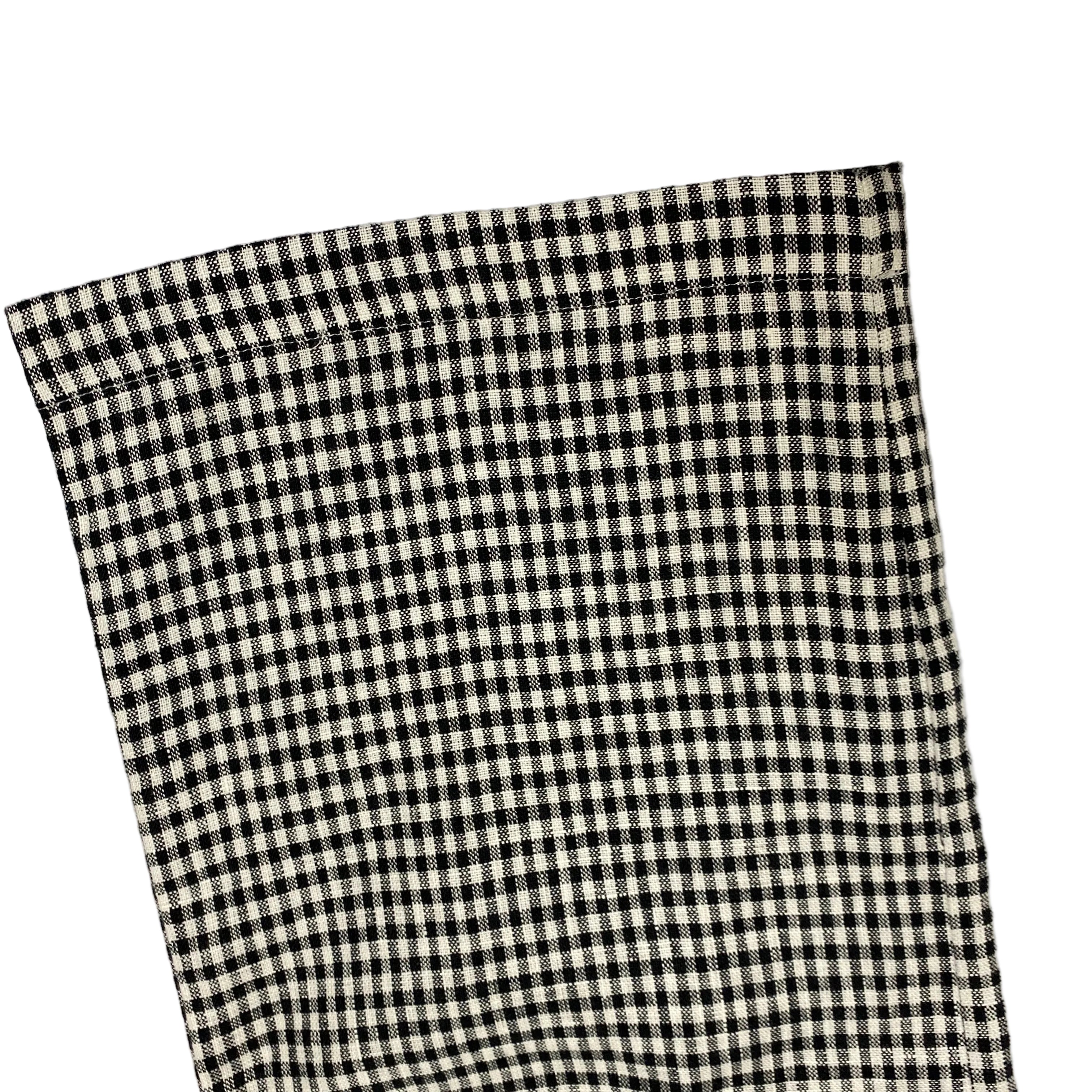 Reformation £229 Black Gingham Linen Olina Trousers XS