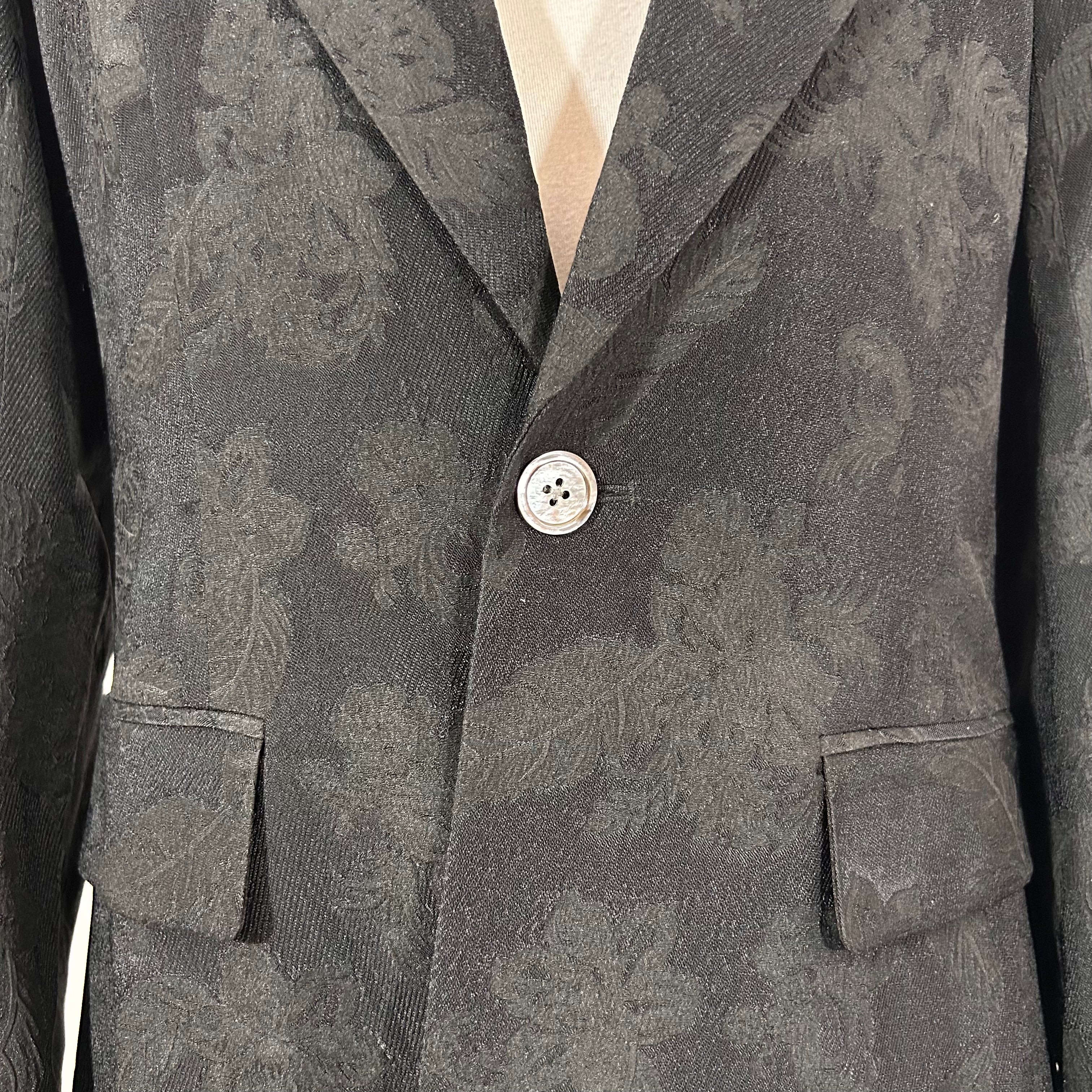 Polo Ralph Lauren Black Silky Brocade Jacket S